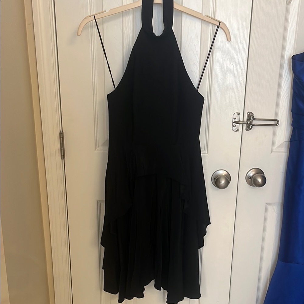 Elegant Black Halter Dress